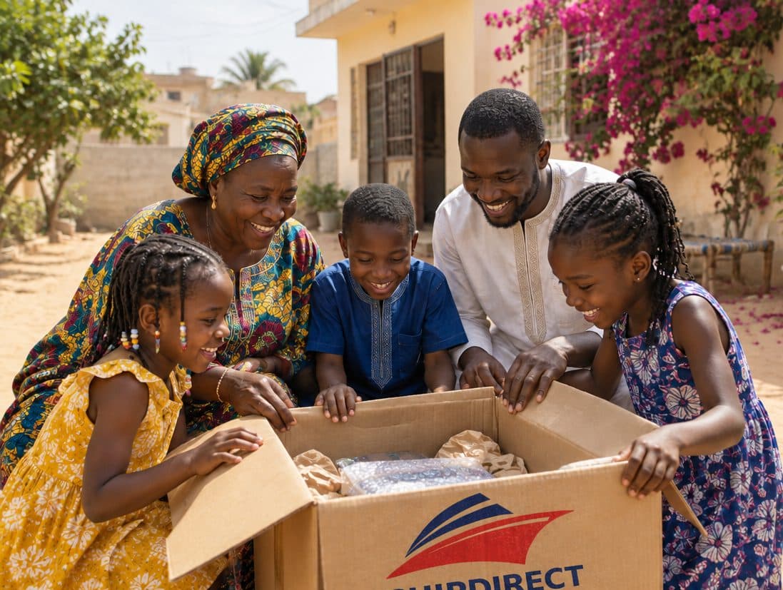 Family in Senegal receives the package