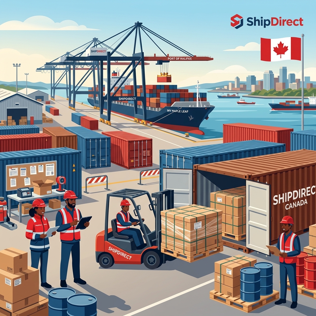 Bustling Canadian Port Wholesale Export Facility